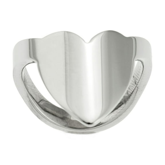 Stainless Steel Heart Shaped Thumb Ring for Women size 10