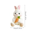 thumbnail image 3 of Mushroom Plush, 5.5*9.5in, Stuffed Bunny Rabbit, Pink Birthday Decorations, Student Stuffed Animal, Seated Plush Toy, 1 Pc, 3 of 4