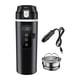 thumbnail image 1 of Hervidor de agua para coche de 12 V y 24 V, hervidor eléctrico, taza aislante de acero inoxidable, hervidor de agua para coche, negro, 1 of 9