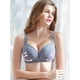 thumbnail image 3 of Women's Stripe Graphic Elastic Front Buckle Maternity Nursing Bra, Breastfeeding Bra Underwear, 3 of 5