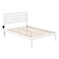 thumbnail image 2 of AFI Oxford Solid Wood Full Platform Bed with USB Charging Station in White, 2 of 6