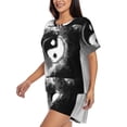 thumbnail image 2 of Daiia Yin And Yang Pattern Womens Pajama Sets Short Sleeve Pajamas for Women Sets Soft Lounge Sets Casual Round Neck Sleepwear PJS-Medium, 2 of 7