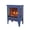 Blue, variant on LLappuil 18" Electric Fireplace, Freestanding Electric Fireplace Stove Heater with 3D Flame Effect for 800 Sq. Ft, 1400W /700W heat/ 5000 BTU Black
