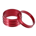 thumbnail image 1 of Car Hub Centric Rings OD 60.1mm to ID 56.1mm Hub Centric Rings Wheel Bore Center Spacer Aluminum Alloy Red (Set of 4), 1 of 7