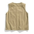 thumbnail image 3 of Mens Big & Tall Vests, Men's Fishing Vest Utility Safari Travel Vest with Multi Pockets Outdoor Work Photo Cargo Fly Summer Vest M-3XL, 3 of 8