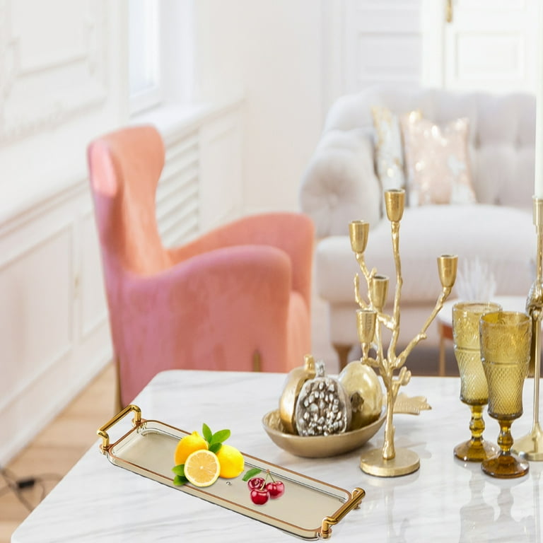 Gold coffee table tray outlet