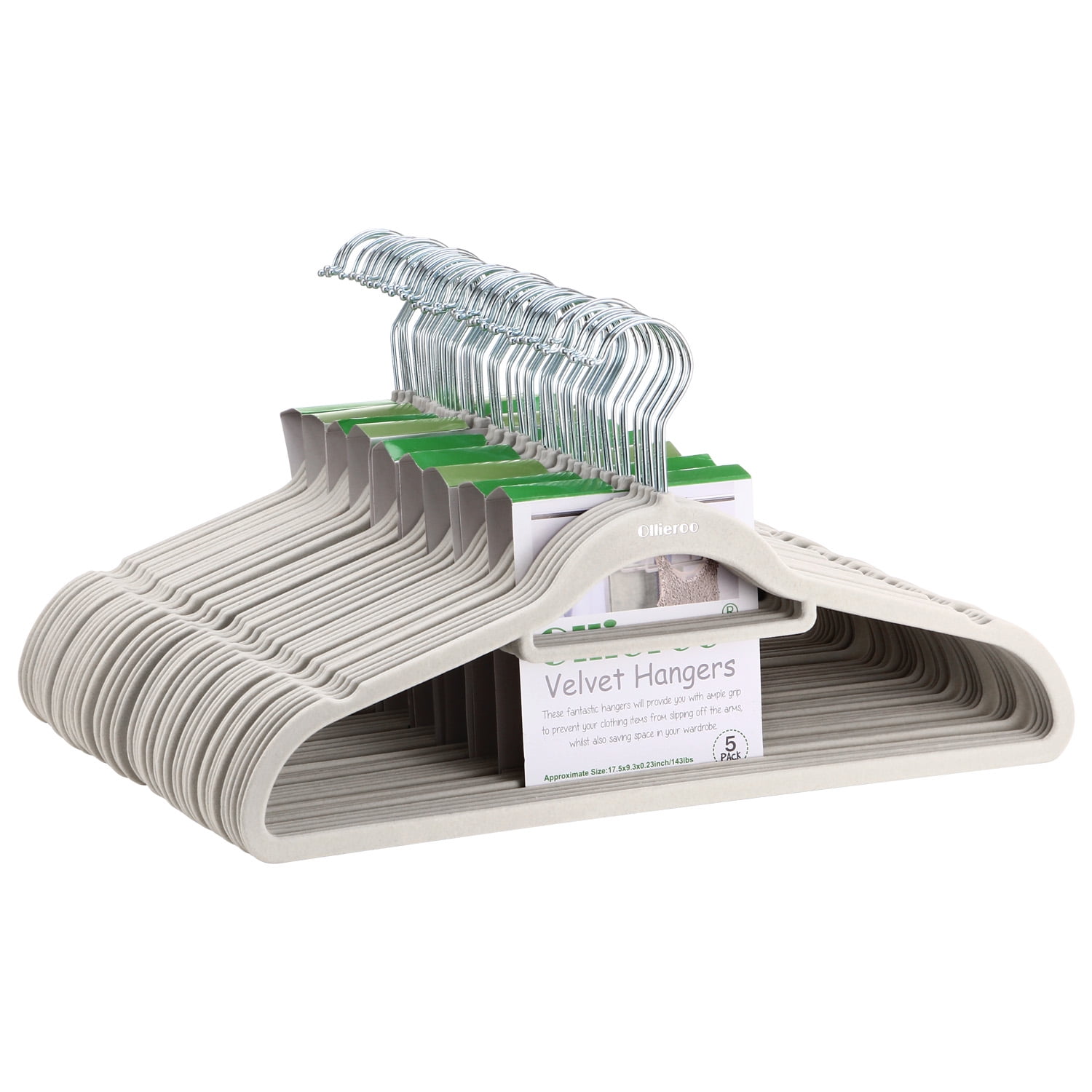Ollieroo 100 Pack Velvet Clothes Hangers, NonSlip Hangers with Swivel