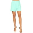 thumbnail image 3 of Women's Casual High Waist Basic Solid Pull On Shorts Pants, 3 of 6