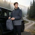 thumbnail image 2 of MERIDIANO Men's Hooded Packable Windbreaker Converts to Sling Bag Lightweight Water Resistant Nylon Jacket, 2 of 11