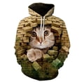 thumbnail image 2 of Sudadera con capucha con estampado 3D de gato lindo para hombres y mujeres, sudadera informal de manga larga de gran tamaño, sudaderas para hombres, 2 of 4