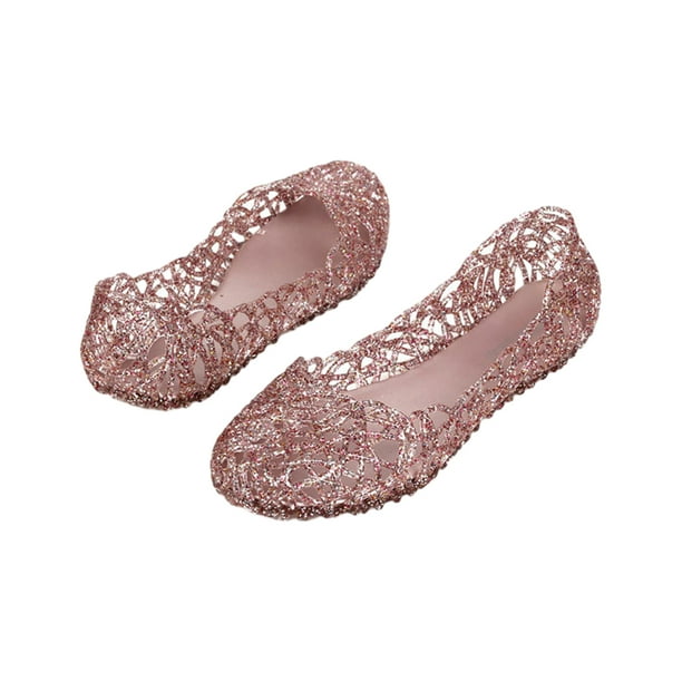 Sonducket Sandalias planas de gelatina transpirables para mujer, ligeras y elegantes para el día a día, zapatos cómodos, zapatos de gelatina Calzado Rosa 40.1