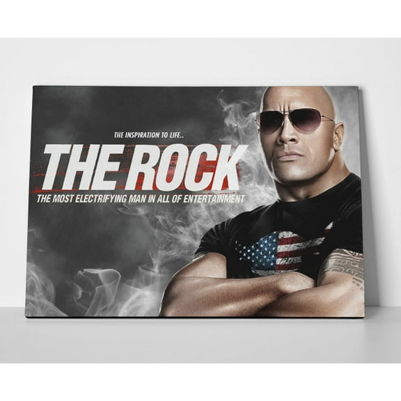 The Rock Poster or Wrapped Canvas