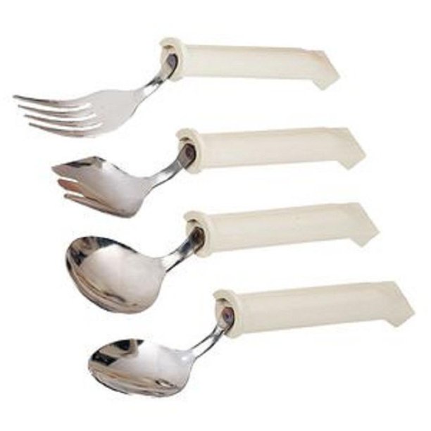 Patterson Medical Plastic Handle Swivel Utensils Soup Spoon/6 1/2"L