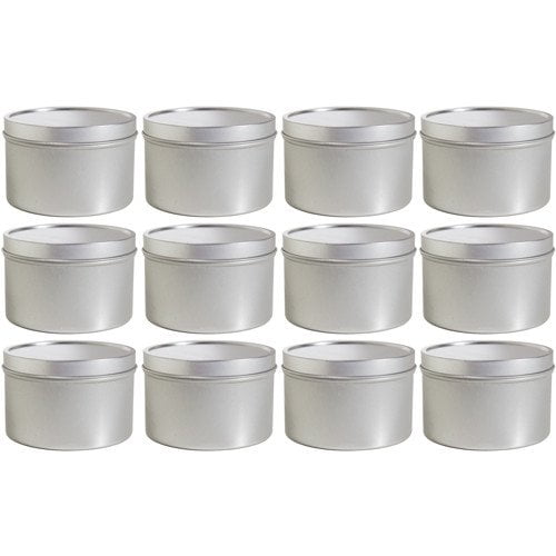 8 oz Metal Steel Tin Deep Container 