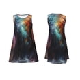 thumbnail image 7 of Naloa Colorful Ink Style Dragon Print Women's Summer Spring Casual Beach Sundress,Vacation Sleeveless Tank Crewneck Loose Dresses, 7 of 7