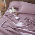 thumbnail image 3 of MooMee 100% Washed Cotton Queen Fitted Sheet Only Linen Like Textured Extra-Deep Pocket Breathable Soft 1-Piece(Light Purple), 3 of 7