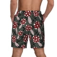 thumbnail image 2 of Lsque Mens Swim Trunks Autumn Forest Mushrooms Pattern - Bathing Suit Compression Liner - Beach Swim Shorts Swimwear - (S-3XL) - Stretch Quick Dry -XX-Large, 2 of 9
