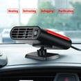 thumbnail image 3 of Portable Car Heater, 12V 150W Portable Windshield Car Heater & Cooling Fan, Gray, 3 of 11