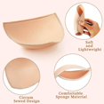 thumbnail image 3 of 18 Pairs Triangle Sports Bra Pads Inserts Women Push Up Breast Bra Insert Pads A-e, 3 of 5