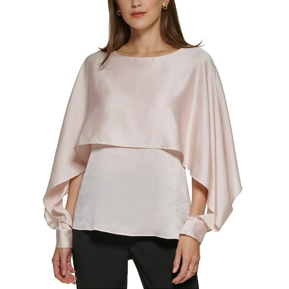 DKNY Women's Cape Top, Medium