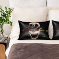 thumbnail image 2 of KLL Glitch Screaming Skull Pattern Silk Pillowcase for Hair and Skin Standard Size 20"X 30" Soft Breathable Pillow Covers for Sleeping, 2 of 7
