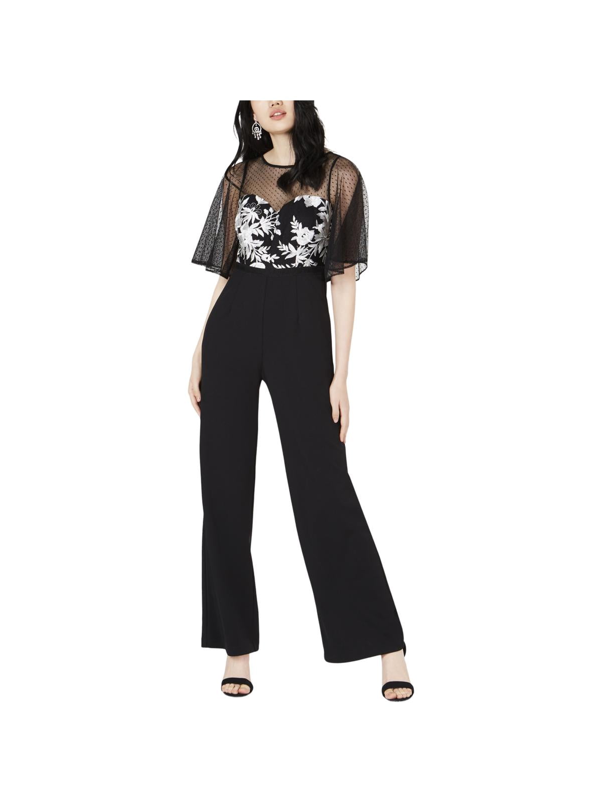 Adrianna Papell Womens Embroidered Formal Jumpsuit Adrianna Papell Womens Embroidered Formal Jumpsuit