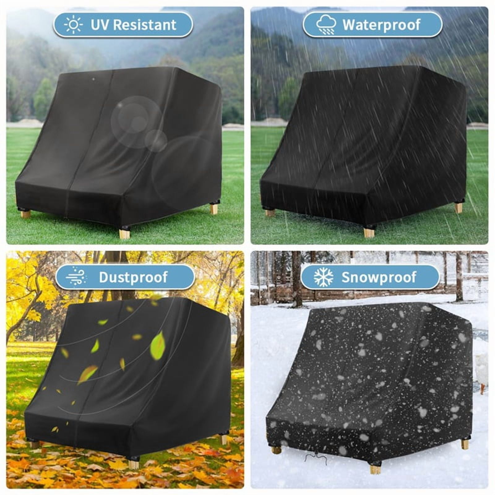 Outdoor Chaise Lounge Cover for Kid Double Chaise Lounge, Waterproof Kids Patio Furniture Set Cover