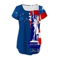 thumbnail image 3 of Womens Tops Short Sleeve Womens Summer Casual- Neck Hide Belly Short Sleeve T- Tunic Blouses, 3 of 6