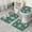 Green Christmas Snowflake, variant on Colorful Christmas Striped Pattern Bathroom Rugs Sets 3 Piece,Toilet Cover Set,Absorbent Non Slip Bathroom Mats Sets with U-Shaped Contour Rug Toilet Rug Set