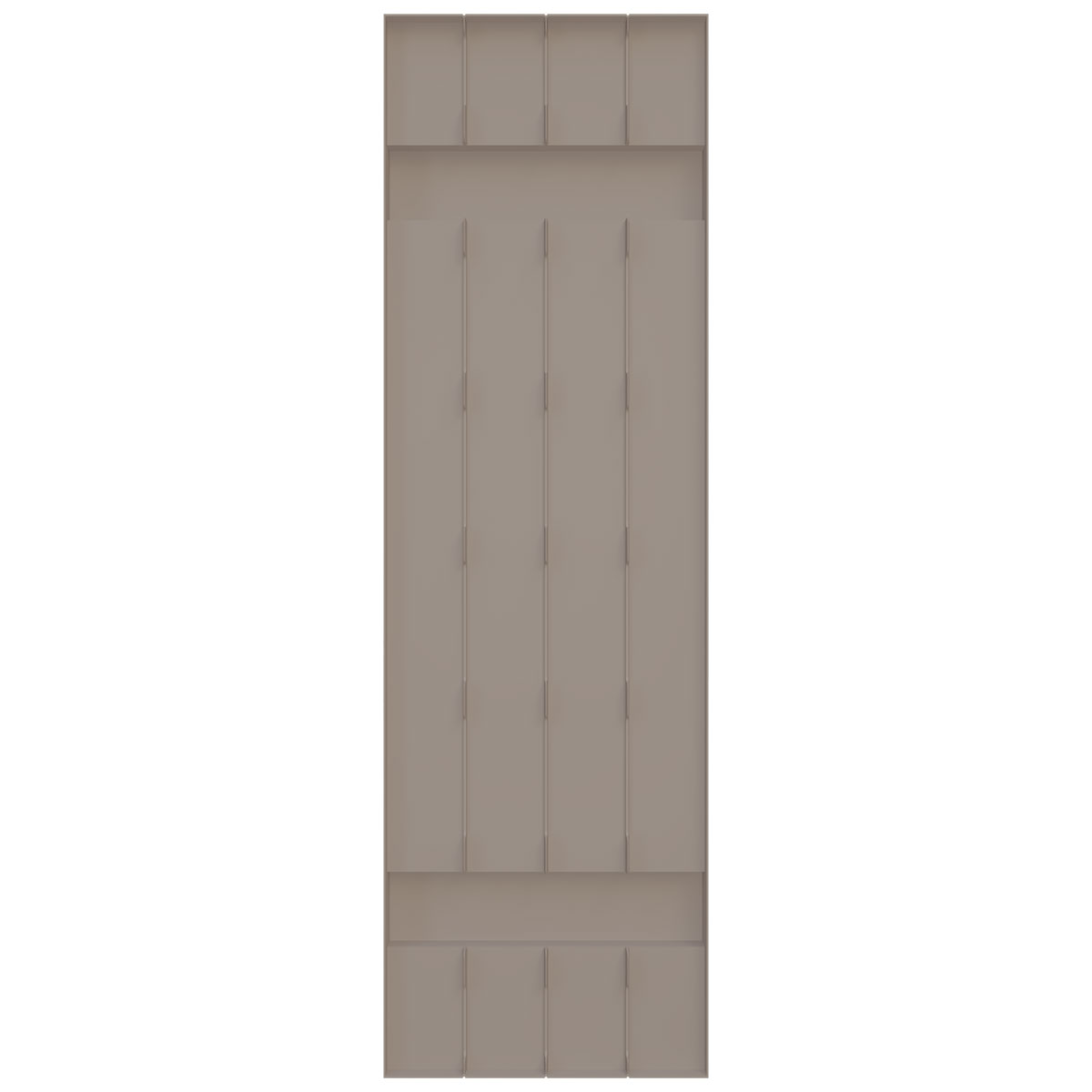 14"W x 51"H Mid-America Vinyl, Standard Size Four Board Joined Shutters, w/Installation Shutter-Lok's & Matching Screws, 008 - Clay