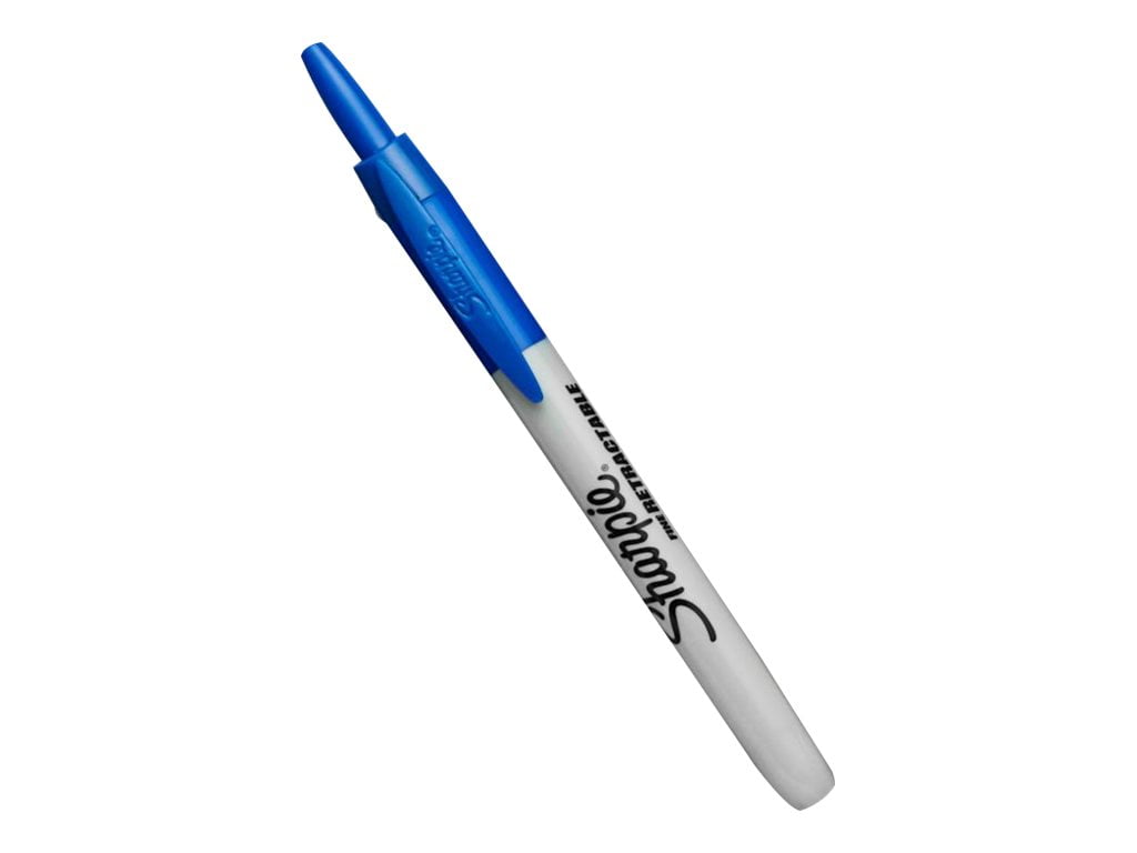 Sharpie Retractable Permanent Marker, Ultra Fine Tip, Blue