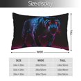 thumbnail image 2 of Honeii Futuristic Purple Panther Print Pillow Cases,Plush Throw Pillow Covers,Decorative Pillowcase for Sofa, Couch, Living Room-14"x20", 2 of 6