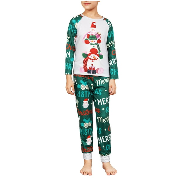 Fankiway Christmas Clothes Clearance Boys Girls Christmas Fashion Cute  Snowman Print top Pants Suit Family Parent-Child Wear Kid Family Christmas