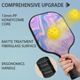 thumbnail image 2 of Pickleball Paddles Set Of 2, Fiberglass Surface, Liquid & Marble Print, 4 Balls & Bag, 2 of 5
