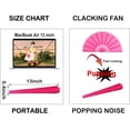 thumbnail image 6 of 13inch Large Rave Fan Popping Fan Clacking Fans for Line Dancing,Hand Fans for Women Foldable,Boots on The Ground Fan,Portable for Outdoor,Wedding,Party,Decoration(Pink,1 Pack), 6 of 11