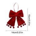 thumbnail image 3 of Christmas Tree Bow Decorations | Holiday Ornament Bows for Festive Decor | Polyester Tree Topper & Gift Wrapping Bows | Set of 3 Sizes for Home Holiday Decorating, 3 of 6