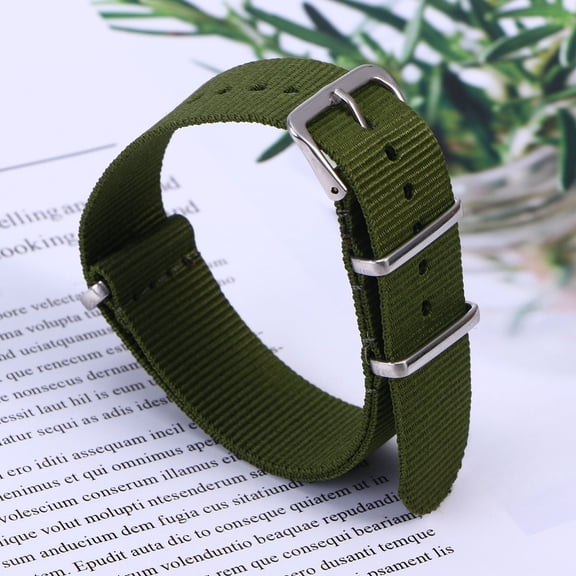 WHAMVOX 7 Olive Green Cloth Watch Strap Breathable and Comfortable for Women