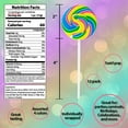 thumbnail image 4 of Rainbow Swirl Lollipops, 12 Pieces, Individually Wrapped, Birthday Party Candy Supplies for Kids, 4 of 4