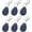 Dark Blue, variant on 6pcs Leather Key Fob, PU Car Keychain Blanks Holder with Rings for ID Cards DIY Laser Engraving