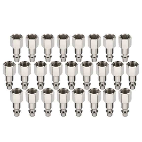 25pcs Industrial Air Plug 1/4" NPT Female High Flow Quick Connect Air Fittings Air Compressor Accessories