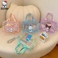 thumbnail image 1 of Kuromi My Melody-Bolsa de maquillaje transparente para mujer, bolso de almacenamiento de verano, bolsa de aseo impermeable, bolso de viaje, regalos, 1 of 4