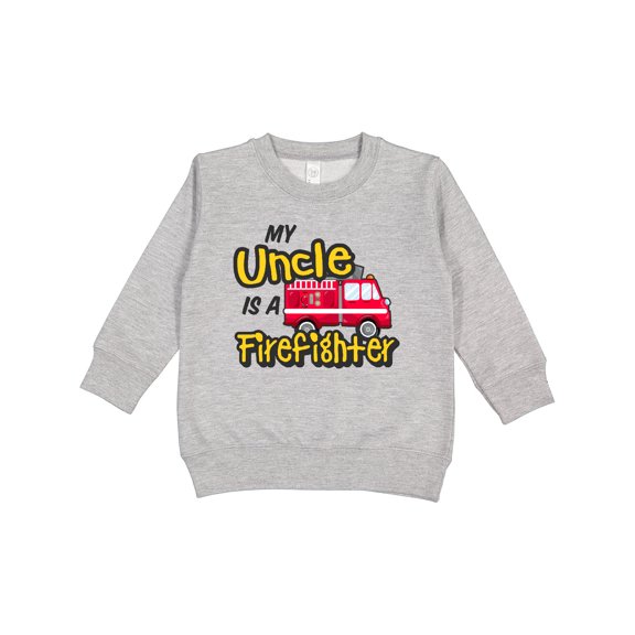 Inktastic My Uncle is a Firefighter with Fire Truck Toddler Sweatshirt