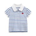 thumbnail image 2 of KYAIGUO Chemise Décontractée à Col Rabattu pour Bébé Fille Manches Courtes Rayures Été Vêtements Amples Hauts 2-8T, 2 of 9