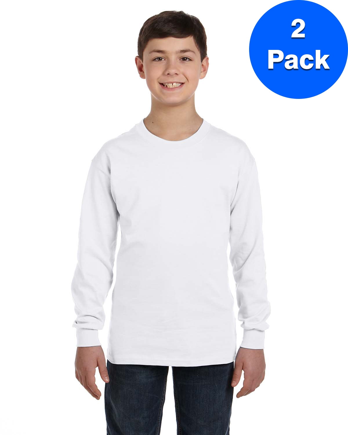 Gildan Boys Heavy Cotton Long Sleeve T-Shirt 