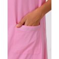 thumbnail image 5 of INSPIRE CHIC Women Zipper Robe Long Sleeve Loungewear Housecoat Midi Nightgown with Pockets L Pink, 5 of 5
