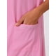 thumbnail image 5 of INSPIRE CHIC Bata de mujer con cremallera de manga larga, ropa de casa midi con bolsillos, vestido de noche S Rosa, 5 of 5
