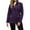 Dark Purple, variant on Women's Composite Velvet Windbreaker Jacket Long Sleeve Hooded Waterproof Rain Coat Solid Color Zip Up Fleece Lined Warm Outerwear for Hiking Travel,Army Green L