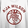 thumbnail image 2 of WNBPA A'ja Wilson Women's White Crew Neck Short Sleeve Crop Top -Small, 2 of 4