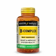 Mason Natural Vitamin B Complex, Healthy Heart & Nervous System, Improves Immune, 100 Softgels