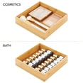 thumbnail image 6 of mDesign Stackable 9" Square Office Bamboo Drawer Organizer, 6 Pack, Natural Wood, 6 of 8